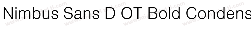 Nimbus Sans D OT Bold Condensed字体转换